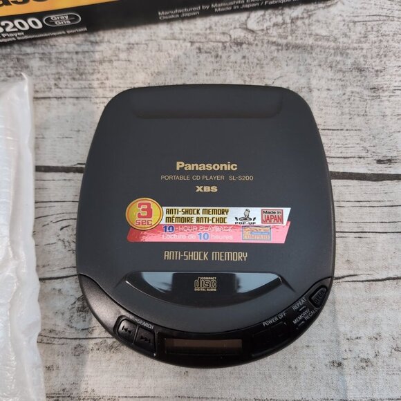 Panasonic SL-S200 Portable CD Player Black Vintage Made in Japan - Picture 7 of 13